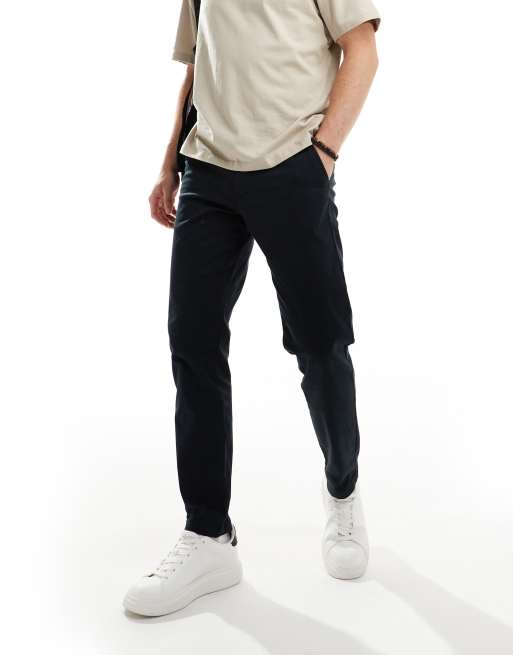 ASOS DESIGN tapered chinos in black, 2 of 5
