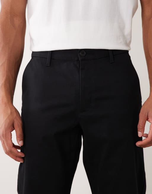 ASOS DESIGN tapered chinos in black, 3 of 6