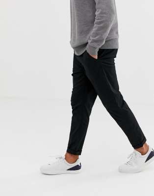 black tapered chinos