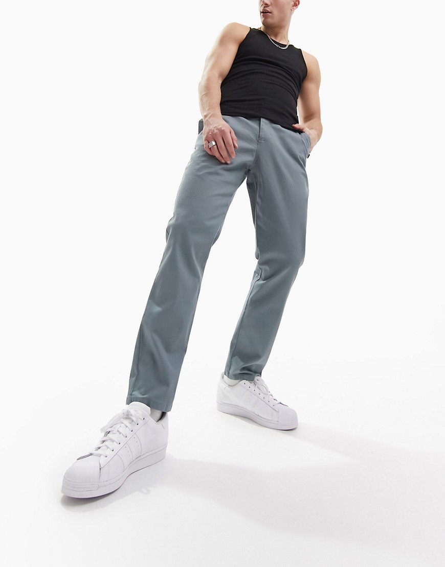 ASOS DESIGN tapered chinos in blue