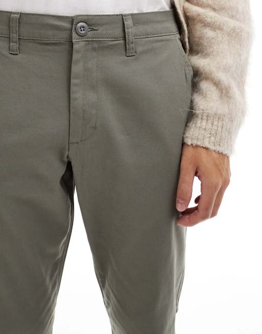 Chino Tapered Pants新品　チャコールグレイ Buy Grey Dark Regular Tapered Fit Stretch Chinos Trousers