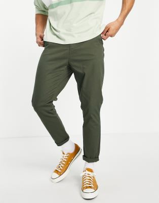 tapered khaki chinos