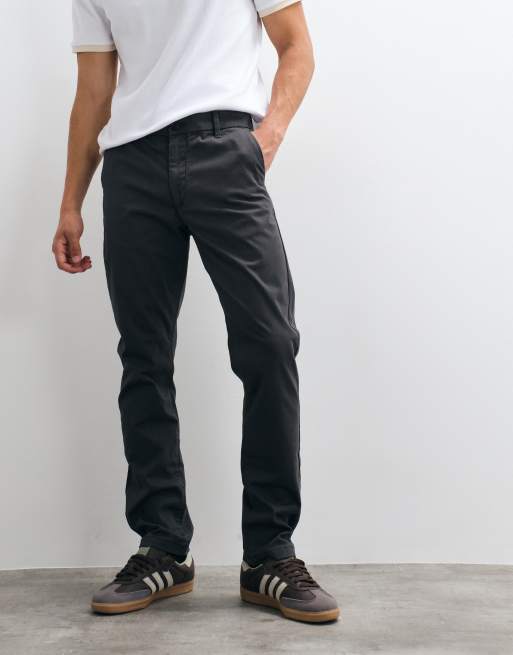 ASOS DESIGN tapered chinos in grey, 2 of 5