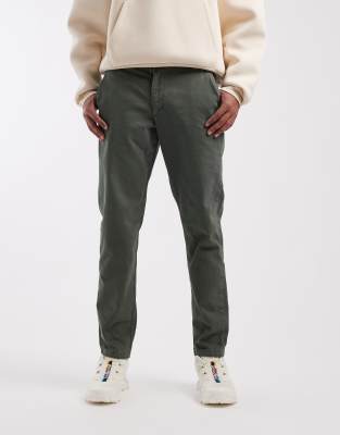 Asos Design Tapered Chinos In Green