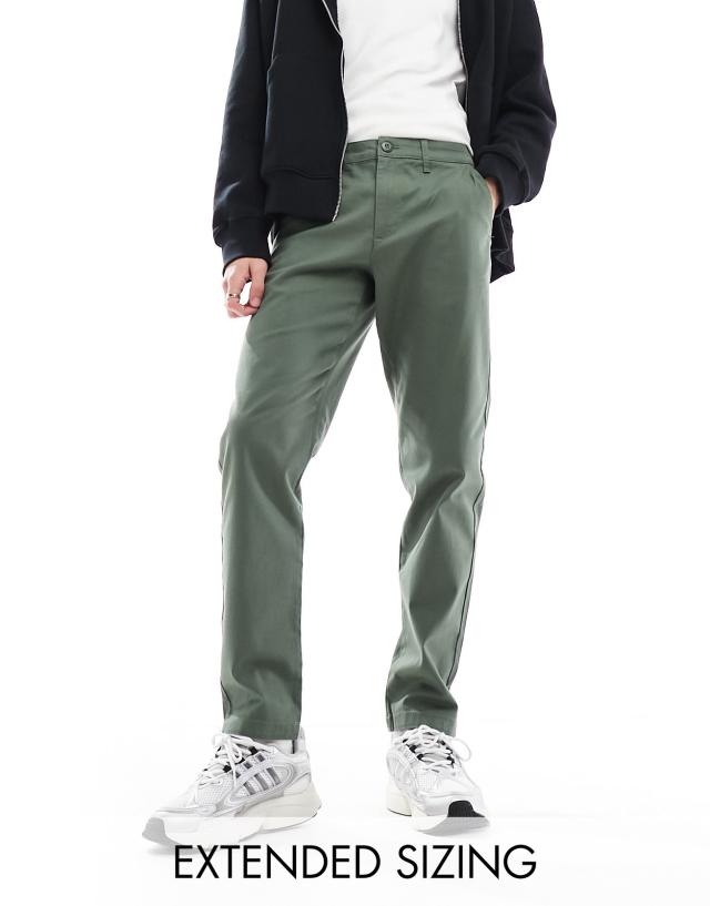 ASOS DESIGN - tapered chinos in khaki