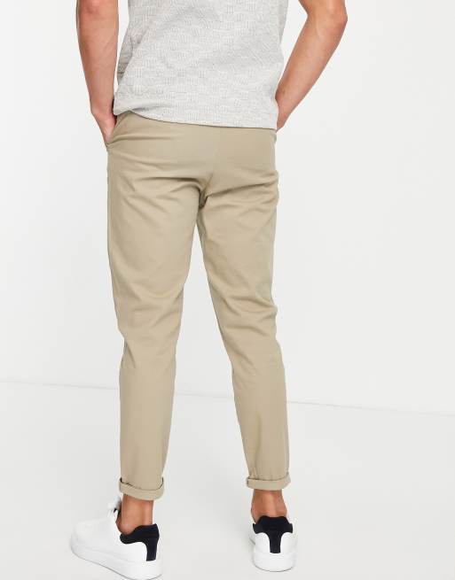 ASOS DESIGN tapered chinos in light brown ASOS