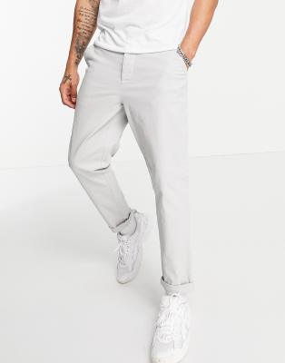 tapered grey chinos