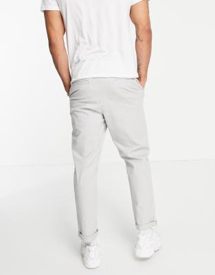 tapered grey chinos