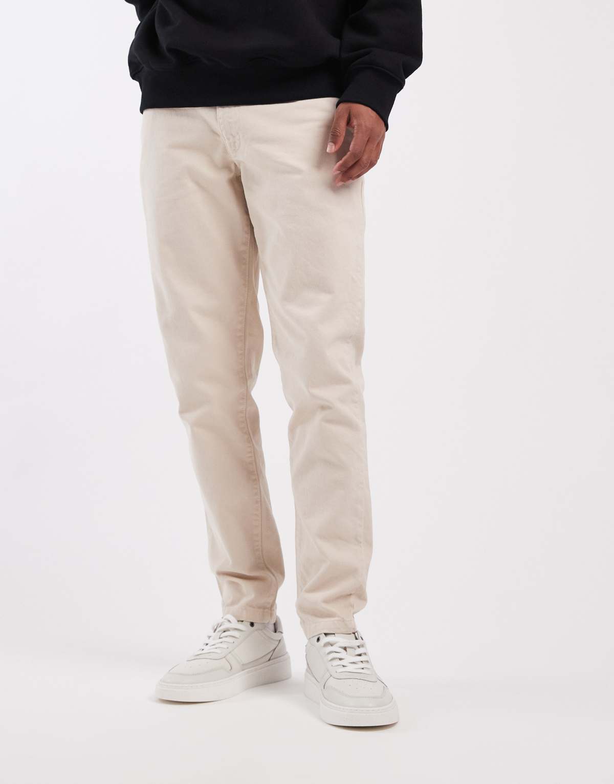 ASOS DESIGN tapered chinos in stone with comfort stretch