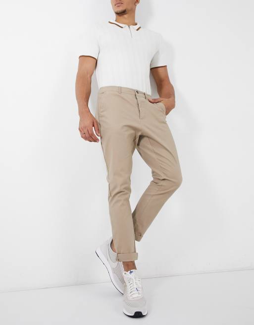 ASOS DESIGN Petite chino pants in stone