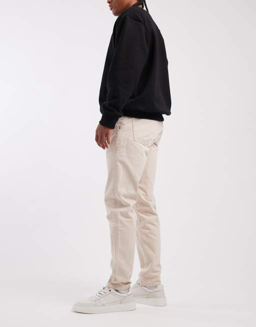 ASOS DESIGN tapered chinos in stone, 3 of 5