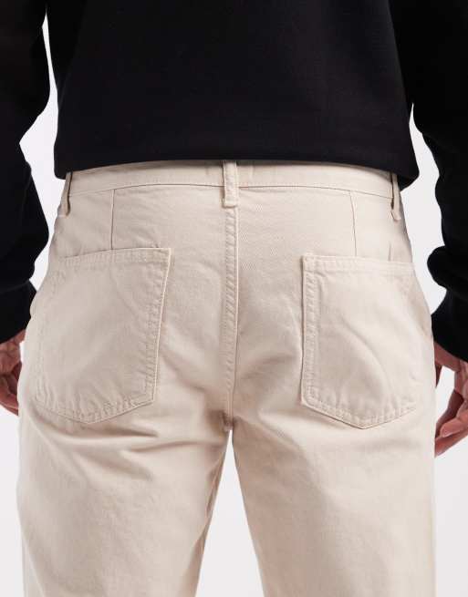 ASOS DESIGN tapered chinos in stone, 4 of 5