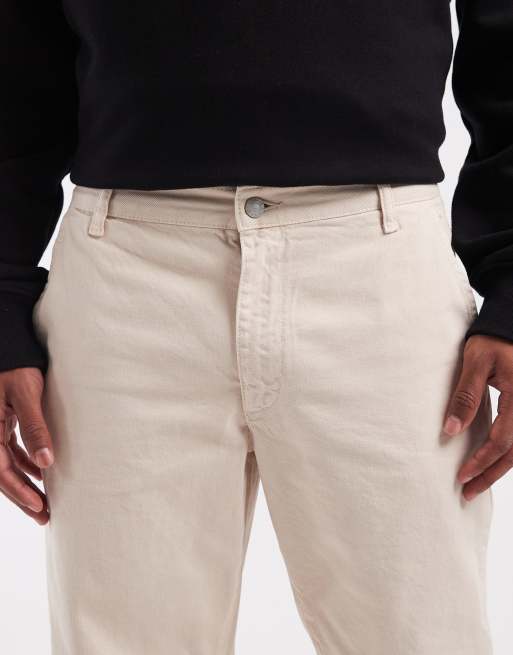 ASOS DESIGN tapered chinos in stone, 5 of 5