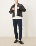 [ASOS DESIGN] ASOS DESIGN tapered cord pants in navy W38 NAVY
