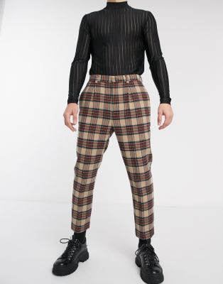 plaid smart pants