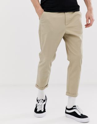 cropped tapered chinos