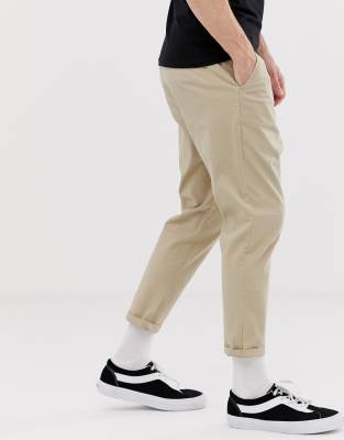 cropped tapered chinos