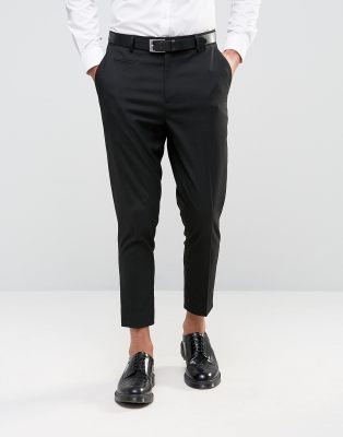 cropped tapered trousers