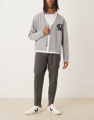Asos Design Tapered Dress Pants In Gray