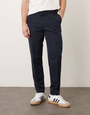 navy blue tapered dress pants TAPERED-FIT Stretch Dress Pants for Tall Men in Marine Navy 38 / 38 / Marine Navy