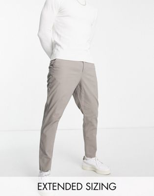 ASOS DESIGN tapered fit chinos in light grey