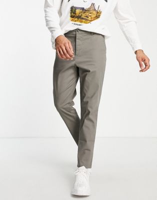 ASOS DESIGN tapered fit chinos in olive