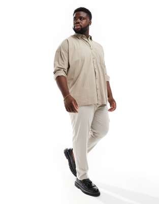 ASOS DESIGN sharp tapered pants in ecru