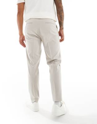 ASOS DESIGN sharp tapered pants in ecru