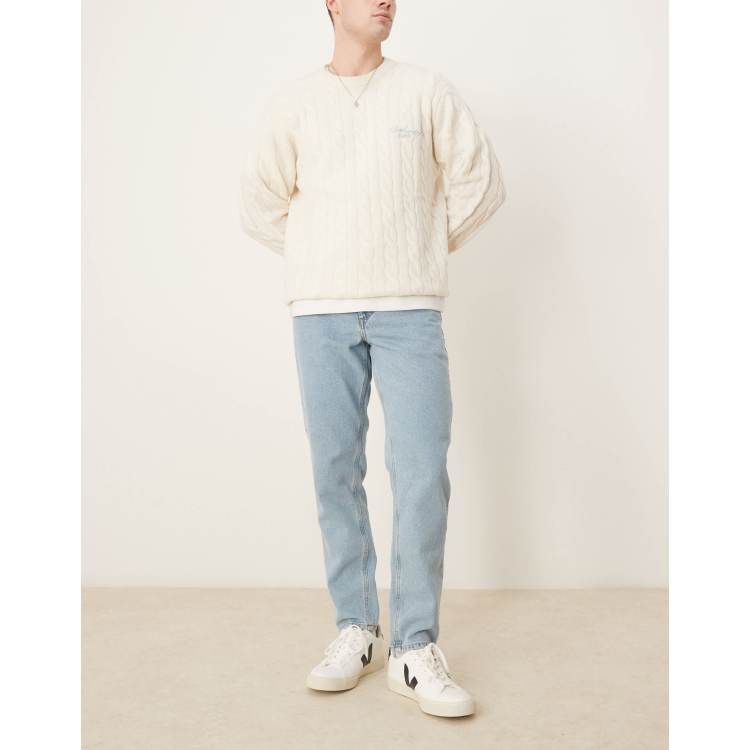 Tapered Jeans Asos White Jeans Mens ASOS DESIGN Skinny Jeans With