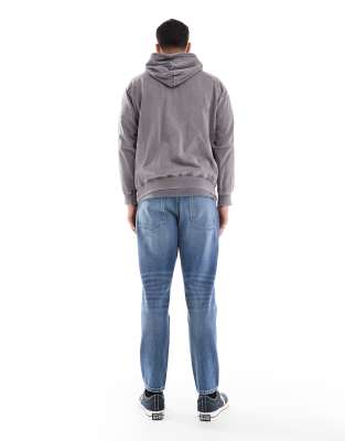 Asos Design Tapered Fit Jeans In Blue