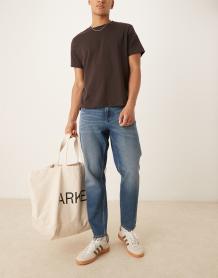 ASOS DESIGN wool look harrington jacket in burgundy