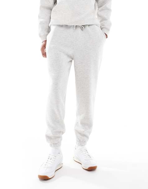 ASOS DESIGN tapered fit sweatpants in light gray - part of a set - view 1