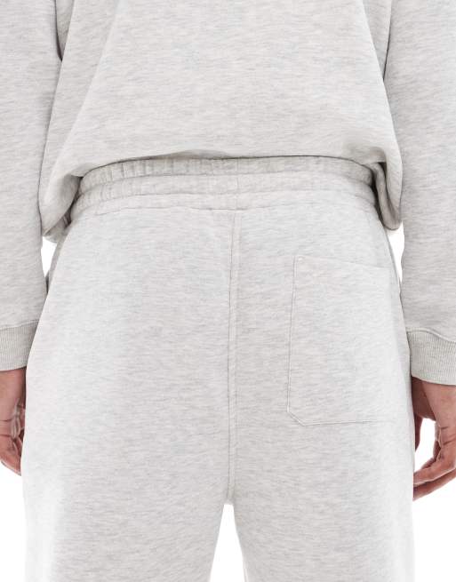 ASOS DESIGN tapered fit trackies in light grey (part of a set), 5 of 5