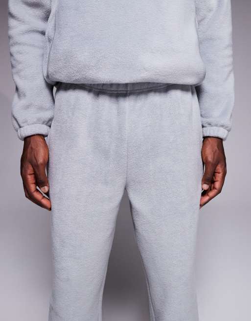 ASOS DESIGN tapered fleece sweatpants in gray - part of a set, 5 of 5