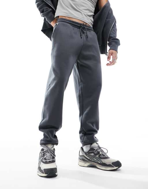 ASOS DESIGN tapered heavyweight joggers in washed black ASOS