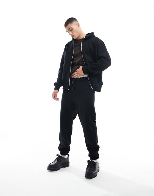 ASOS DESIGN tapered heavyweight sweatpants in black ASOS