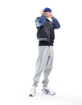 ASOS DESIGN tapered heavyweight trackies in grey | ASOS
