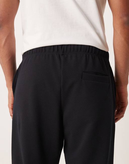 ASOS DESIGN tapered jacquard sweatpants with embroidery in navy - part of a set, 5 of 5