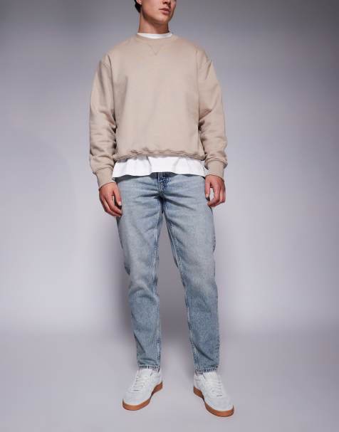 ASOS DESIGN - Tapered jeans i afbleget vask - view 1
