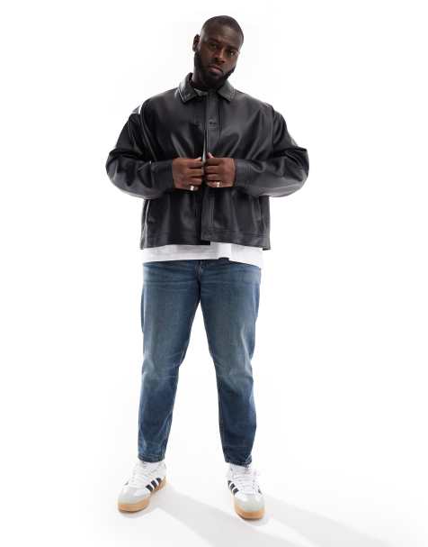ASOS DESIGN - Tapered jeans i blå mellemvask - view 1