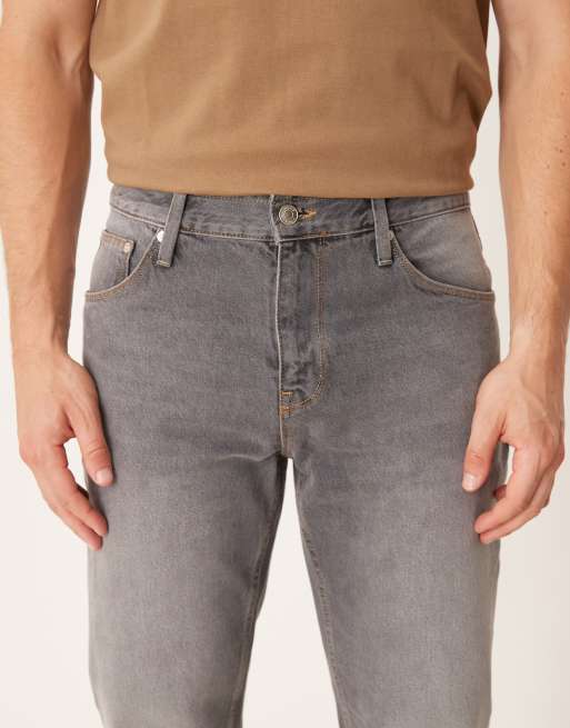 ASOS DESIGN - Tapered jeans i forvasket sort , 4 af 5