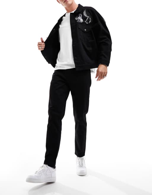 ASOS DESIGN tapered jeans in black ASOS