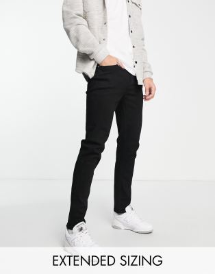 ASOS DESIGN tapered jeans in black