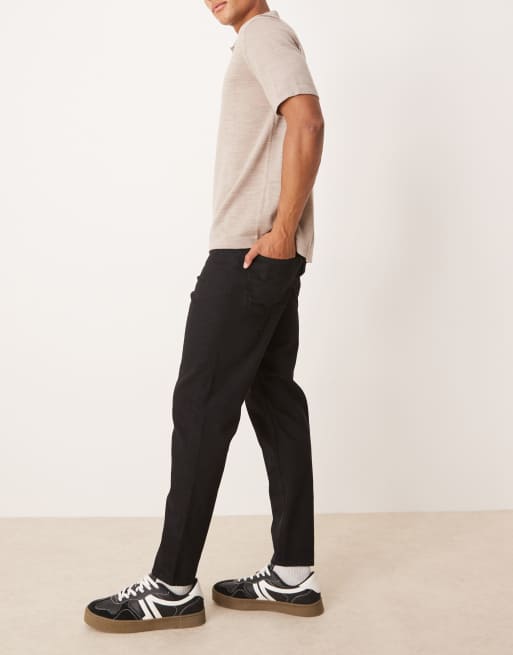 ASOS DESIGN tapered jeans in black, 3 of 5