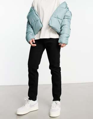 ASOS DESIGN tapered jeans in black - ASOS Price Checker