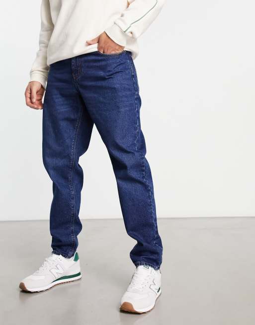 Tapered leg denim dark blue