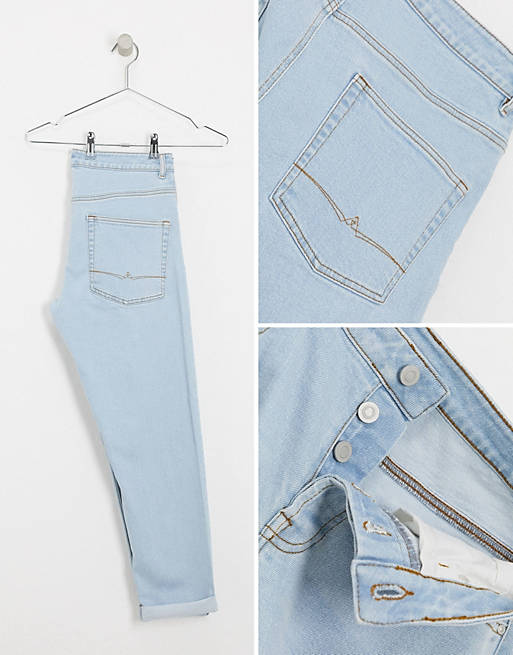 502 tapered fit jeans in light with distressing ASOS Herren Kleidung Hosen & Jeans Jeans Tapered Jeans 