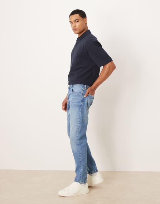 ASOS DESIGN tapered jeans in light wash , 3 of 5