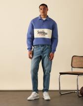 ASOS DESIGN - Oversized recht T-shirt van zware stof met grafische tekstprint in zwart met wassing