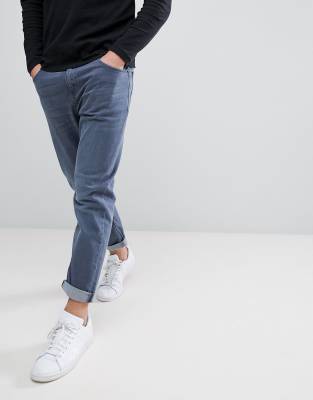 ASOS DESIGN tapered jeans in smokey 